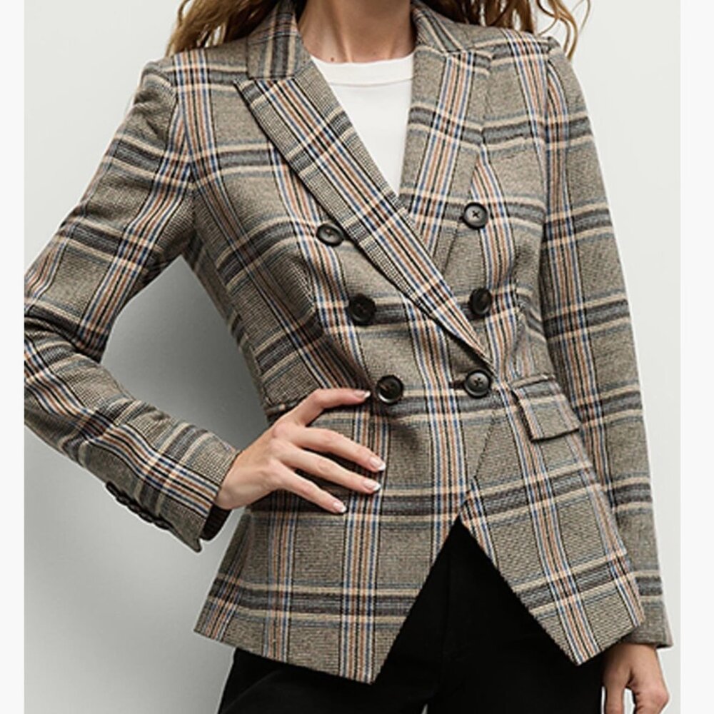 VERONICA BEARD “Miller Dickey” Herringbone Tweed Blazer Jacket – Size 8